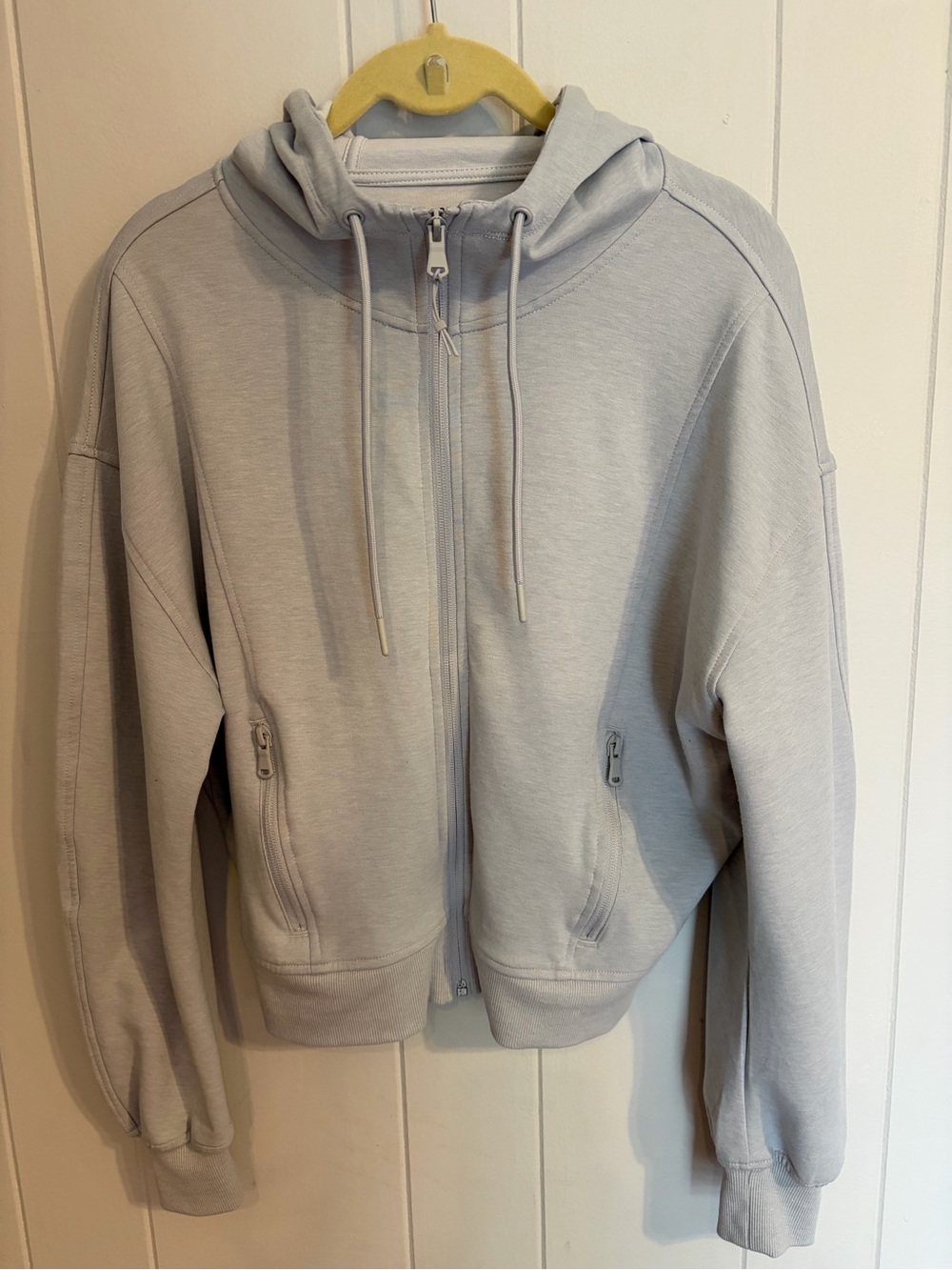 Old Navy Light Gray Zip-Up Hoodie Sweatshirt